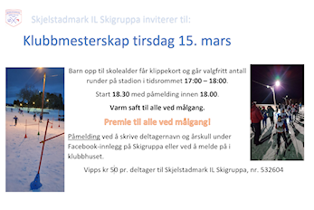 Klubbmesterskap 15. mars